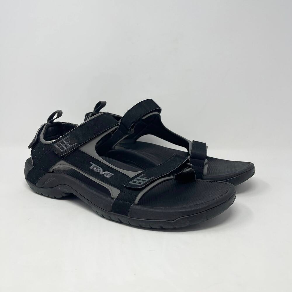 Teva Minam Hiking Sandal Mens‎ 13 Black Gray Waterproof Straps Outdoor Camping